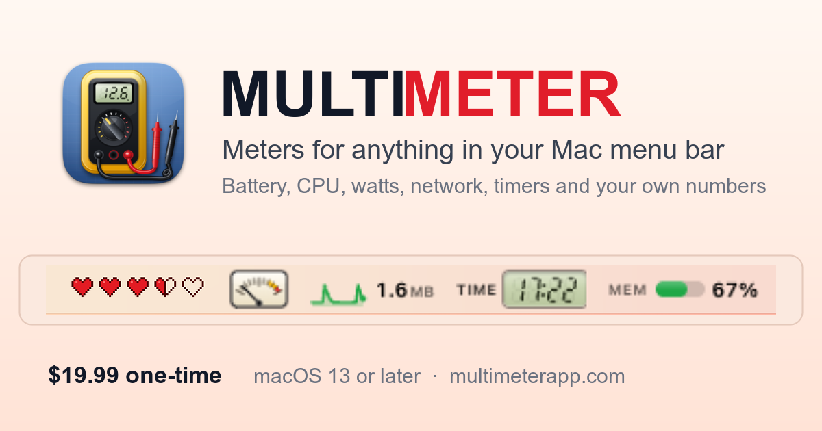 I built a Mac menu bar app that turns any number into a little live gauge